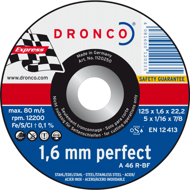 Dronco A 30 T - BF Perfect grinding disc for metal 115mm x 6mm