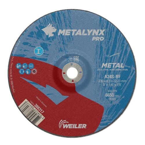 weiler-metalynx-pro-metal-230x65x2223-a24s-bf-grinding-wheel