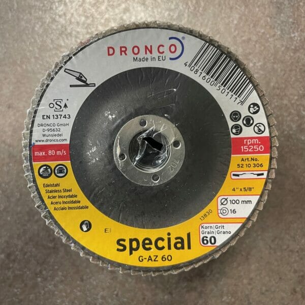 dronco-g-AZ-60-100x16mm-tapered-flap-disc